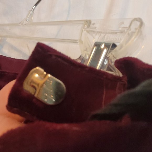 Burgundy 2 Piece Skirt Suit Combed Cotton Womens 13 Thats Me Junior Sportswear - Picture 11 of 14